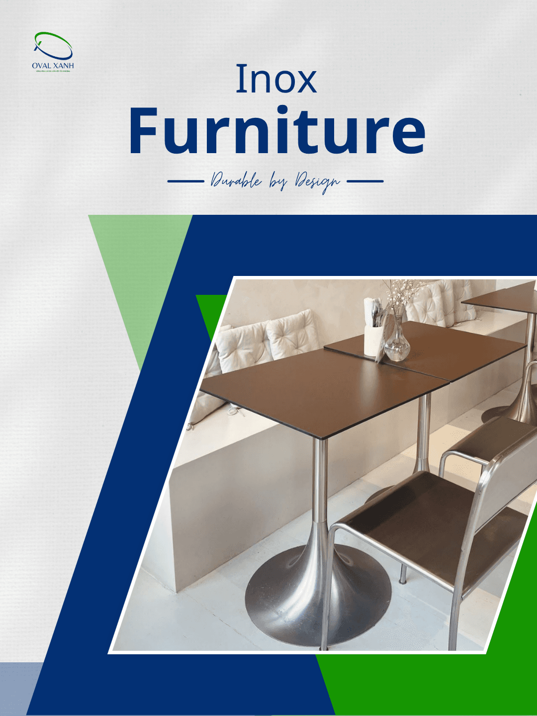 ✨ BỀN ĐẸP THEO THỜI GIAN ✨

Không chỉ mang vẻ ngoài sáng bóng, hiện đại, nội thất inox còn được yêu thích bởi **độ bền cao, chắc chắn và dễ vệ sinh**. Phù hợp cho nhiều không gian từ nhà ở, quán ăn, nhà hàng đến khu vực ngoài trời.

✔️ Chống gỉ tốt
✔️ Chắc chắn, chịu lực ổn
✔️ Dễ lau chùi, bảo quản
✔️ Kiểu dáng đa dạng, hiện đại

📩 Nhận gia công bàn ghế inox theo kích thước và mẫu mã yêu cầu.

🎯 207C Nguyễn Xí, P.Bình Thạnh, TP. Hồ Chí Minh
📞  0938 146 086 (CALL/ZALO)
📩  Contact@ovalxanh.com / ovalxanh@gmail.com
🌐  ovalxanh.com / sanxuatbanghecafe.com

#BangGheInox #NoiThatInox #BanGheInox #GiaCongNoiThat #NoiThatTheoYeuCau #OvalXanh