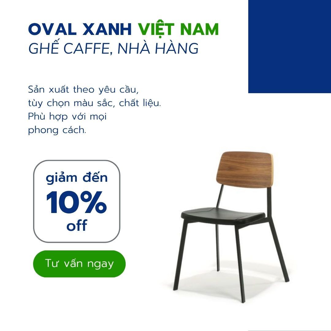 🔥 ĐƠN TRỰC TIẾP TẠI XƯỞNG - BÁO GIÁ GHẾ CAFE, NHÀ HÀNG DỰ ÁN CỰC SỐC 🔥 
✅ CAM KẾT GIÁ XƯỞNG TỐT NHẤT THỊ TRƯỜNG: Nhận INBOX BÁO GIÁ liền tay cho các dòng ghế khung sắt, gỗ, bọc nệm modern. 
✅ CHIẾT KHẤU CAO ĐẾN 10% OFF: Áp dụng cho các đơn hàng mua bán công trình, dự án và số lượng lớn, đảm bảo tối ưu chi phí. 
✅ CHẤT LƯỢNG GIA CÔNG CHUYÊN NGHIỆP: Kết cấu chắc chắn, chịu lực cao, hàng CHỐT ĐƠN đúng tiến độ. 
========================== 
🎯 207C, Nguyễn Xí, Phường Bình Thạnh, Hồ Chí Minh 
📞 Điện thoại: 0938 146 086 (Hiếu) (CALL/ZALO) 
📩 : Contact@ovalxanh.com hoặc ovalxanh@gmail.com 
🌐 website: ovalxanh.com và sanxuatbanghecafe.com 
#OvalXanh #NoiThatCafe #BanGheNhaHang #DecorQuanCafe #InteriorDesign