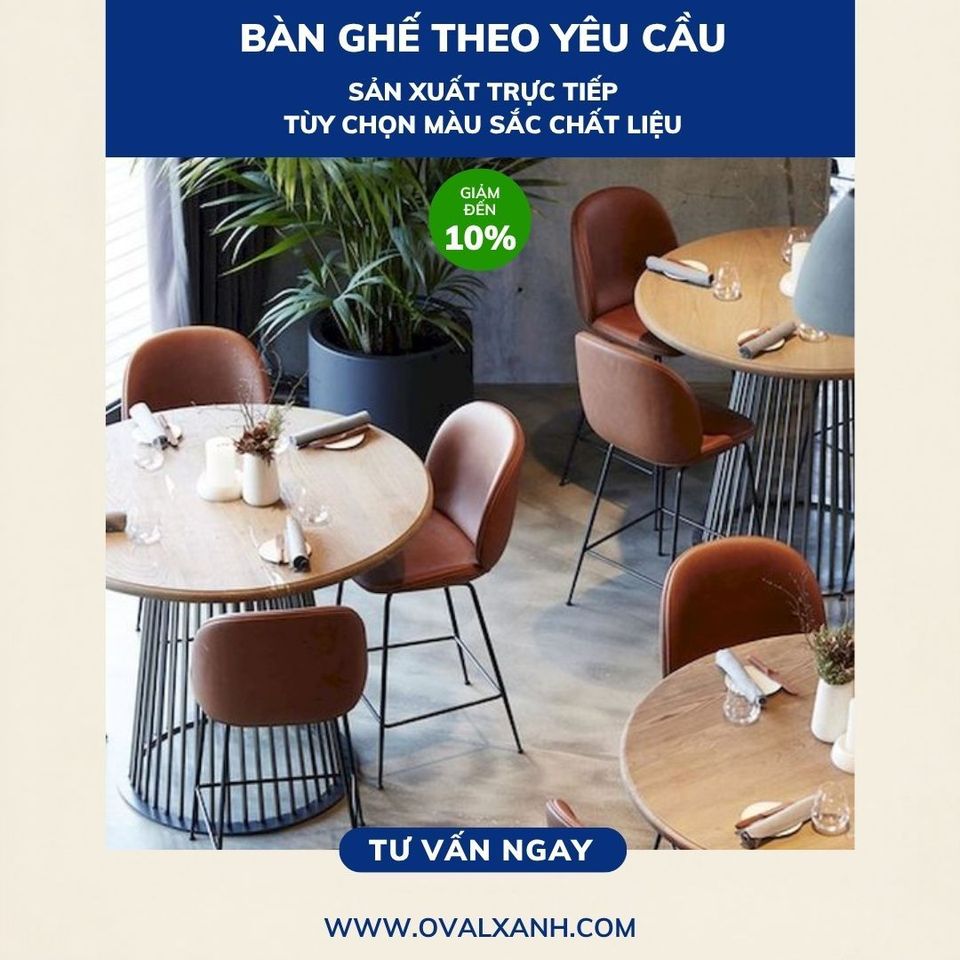 ✨ Giải pháp ghế bọc nỉ/da cao cấp kiến tạo không gian nhà hàng sang trọng
✅ Báo giá giá xưởng: Cung cấp báo giá trực tiếp tận xưởng sản xuất, tối ưu chi phí, không qua mua bán trung gian.
✅ Chiết khấu chốt đơn: Giảm giá 10% off cho đơn hàng dự án, áp dụng chính sách sỉ/lẻ và hỗ trợ chốt đơn nhanh chóng.
✅ Gia công theo bản vẽ: Tùy chỉnh chất liệu vải nỉ/da cao cấp, đa dạng bảng màu bọc ghế và màu sơn tĩnh điện khung chân sắt theo thiết kế.
================================
🎯 207C, Nguyễn Xí, Phường Bình Thạnh, Hồ Chí Minh
📞 Điện thoại: 0903 997496 (Ovalxanh K) (CALL/ZALO)
📩 : contact@ovalxanh.com hoặc ovalxanh@gmail.com
🌐 Website: ovalxanh.com và sanxuatbanghecafe.com
#OvalXanh #Inox #BanGheCafe #DecorQuanCafe #BanGheNhaHang