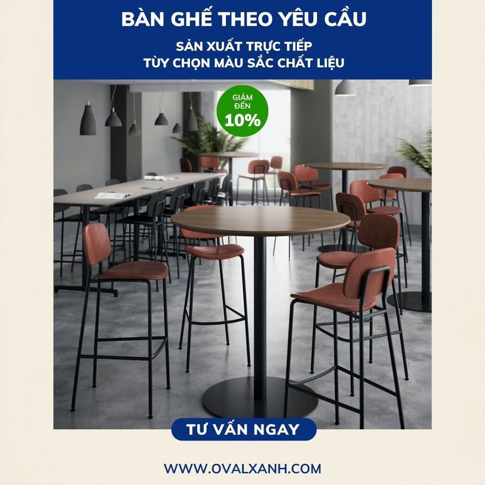 ✨ Giải pháp ghế bọc nỉ/da cao cấp kiến tạo không gian nhà hàng sang trọng
✅ Báo giá giá xưởng: Cung cấp báo giá trực tiếp tận xưởng sản xuất, tối ưu chi phí, không qua mua bán trung gian.
✅ Chiết khấu chốt đơn: Giảm giá 10% off cho đơn hàng dự án, áp dụng chính sách sỉ/lẻ và hỗ trợ chốt đơn nhanh chóng.
✅ Gia công theo bản vẽ: Tùy chỉnh chất liệu vải nỉ/da cao cấp, đa dạng bảng màu bọc ghế và màu sơn tĩnh điện khung chân sắt theo thiết kế.
================================
🎯 207C, Nguyễn Xí, Phường Bình Thạnh, Hồ Chí Minh
📞 Điện thoại: 0903 997496 (Ovalxanh K) (CALL/ZALO)
📩 : contact@ovalxanh.com hoặc ovalxanh@gmail.com
🌐 Website: ovalxanh.com và sanxuatbanghecafe.com
#OvalXanh #Inox #BanGheCafe #DecorQuanCafe #BanGheNhaHang