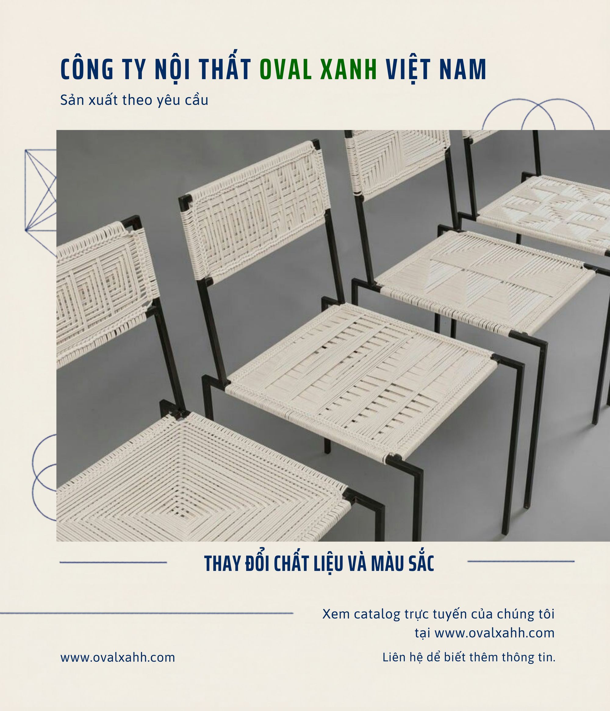 GHẾ ĐAN DÂY CAO CẤP – CHUẨN GU CHO QUÁN CHILL 🪵✨