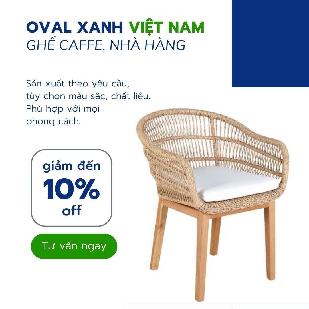 🌿 BÁO GIÁ XƯỞNG OVAL XANH — GHẾ CAFE, NHÀ HÀNG ĐAN MÂY & DÂY DÙ