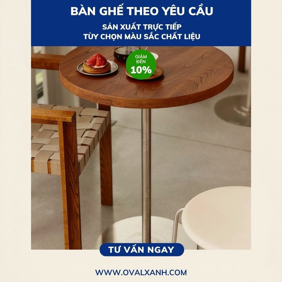 ✨ Sự kết hợp hoàn hảo giữa nét hiện đại và tối ưu không gian
✅ Báo giá giá xưởng: Cung cấp báo giá trực tiếp tận xưởng sản xuất, tối ưu chi phí, không qua mua bán trung gian.   
✅ Chiết khấu chốt đơn: Giảm giá 10% off cho đơn hàng dự án, áp dụng chính sách sỉ/lẻ và hỗ trợ chốt đơn nhanh chóng.   
✅ Gia công theo bản vẽ: Tùy chỉnh chất liệu da bọc ghế, tông màu đệm sofa góc và độ mạ bóng inox chân bàn chuẩn theo thiết kế
Kiến tạo chiều sâu nghệ thuật cho không gian thương mại
✅ Báo giá giá xưởng: Cung cấp báo giá trực tiếp tận xưởng sản xuất, tối ưu chi phí, không qua mua bán trung gian.
✅ Chiết khấu chốt đơn: Giảm giá 10% off cho đơn hàng dự án, áp dụng chính sách sỉ/lẻ và hỗ trợ chốt đơn nhanh chóng.
✅ Gia công theo bản vẽ: Tùy chỉnh chất liệu da bọc tự nhiên, màu ghế ăn, hệ băng ghế đệm xanh và kích thước bàn gỗ chuẩn theo thiết kế.
================================
🎯 207C, Nguyễn Xí, Phường Bình Thạnh, Hồ Chí Minh
📞 Điện thoại: 0903 997496 (Ovalxanh K) (CALL/ZALO)
📩 : contact@ovalxanh.com hoặc ovalxanh@gmail.com
🌐 Website: ovalxanh.com và sanxuatbanghecafe.com
#OvalXanh #Inox #BanGheCafe #DecorQuanCafe #BanGheNhaHang
