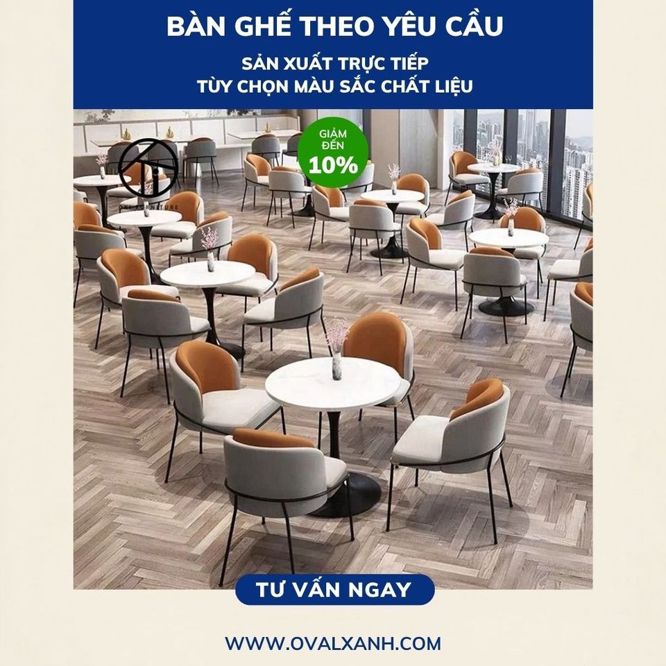 ✨ Giải pháp ghế bọc nỉ/da cao cấp kiến tạo không gian nhà hàng sang trọng
✅ Báo giá giá xưởng: Cung cấp báo giá trực tiếp tận xưởng sản xuất, tối ưu chi phí, không qua mua bán trung gian.
✅ Chiết khấu chốt đơn: Giảm giá 10% off cho đơn hàng dự án, áp dụng chính sách sỉ/lẻ và hỗ trợ chốt đơn nhanh chóng.
✅ Gia công theo bản vẽ: Tùy chỉnh chất liệu vải nỉ/da cao cấp, đa dạng bảng màu bọc ghế và màu sơn tĩnh điện khung chân sắt theo thiết kế.
================================
🎯 207C, Nguyễn Xí, Phường Bình Thạnh, Hồ Chí Minh
📞 Điện thoại: 0903 997496 (Ovalxanh K) (CALL/ZALO)
📩 : contact@ovalxanh.com hoặc ovalxanh@gmail.com
🌐 Website: ovalxanh.com và sanxuatbanghecafe.com
#OvalXanh #Inox #BanGheCafe #DecorQuanCafe #BanGheNhaHang