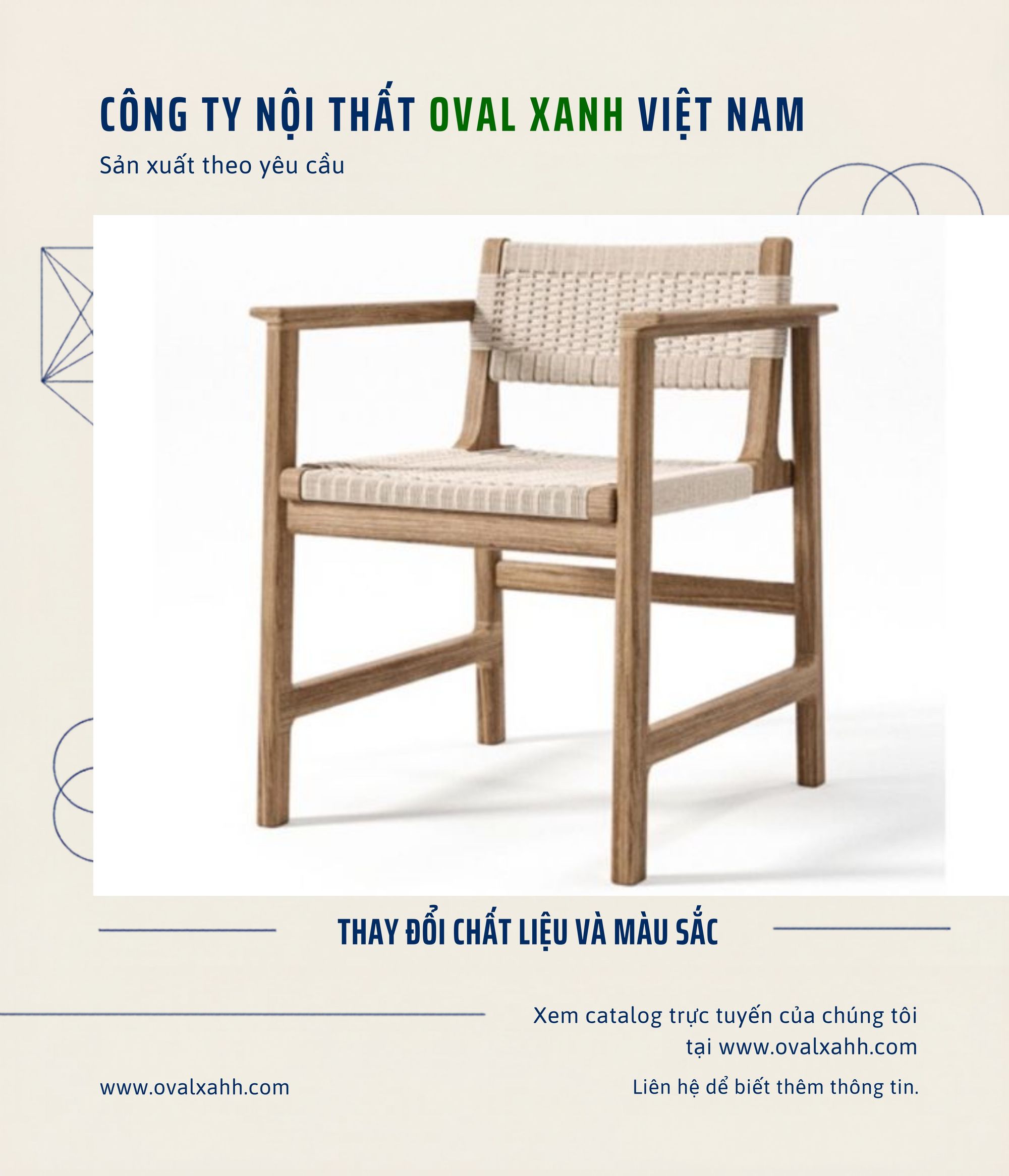GHẾ ĐAN DÂY CAO CẤP – CHUẨN GU CHO QUÁN CHILL 🪵✨