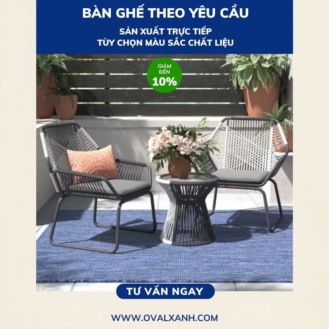 Điểm nhấn thanh lịch cho không gian outdoor & quầy bar ngoài trời

✅ Báo giá giá xưởng gốc: Báo giá giá gốc trực tiếp tận xưởng sản xuất, không qua trung gian buôn bán để tối ưu chi phí.
✅ Chiết khấu giảm giá ưu đãi: Mua bán giá sỉ cực tốt, chiết khấu sâu 10% off cho đơn hàng dự án và chốt đơn công trình.
✅ Gia công theo bản vẽ: Tùy chọn kiểu đan mây nhựa, chiều cao ghế bar và màu sơn khung sắt để chốt đơn đúng thiết kế.
================================
🎯 207C, Nguyễn Xí, Phường Bình Thạnh, Hồ Chí Minh
📞 Điện thoại: 0939 546 469 (Trang) (CALL/ZALO)
📩 : contact@ovalxanh.com hoặc ovalxanh@gmail.com
🌐 Website: ovalxanh.com và sanxuatbanghecafe.com
#OvalXanh #Inox #BanGheCafe #DecorQuanCafe #BanGheNhaHang