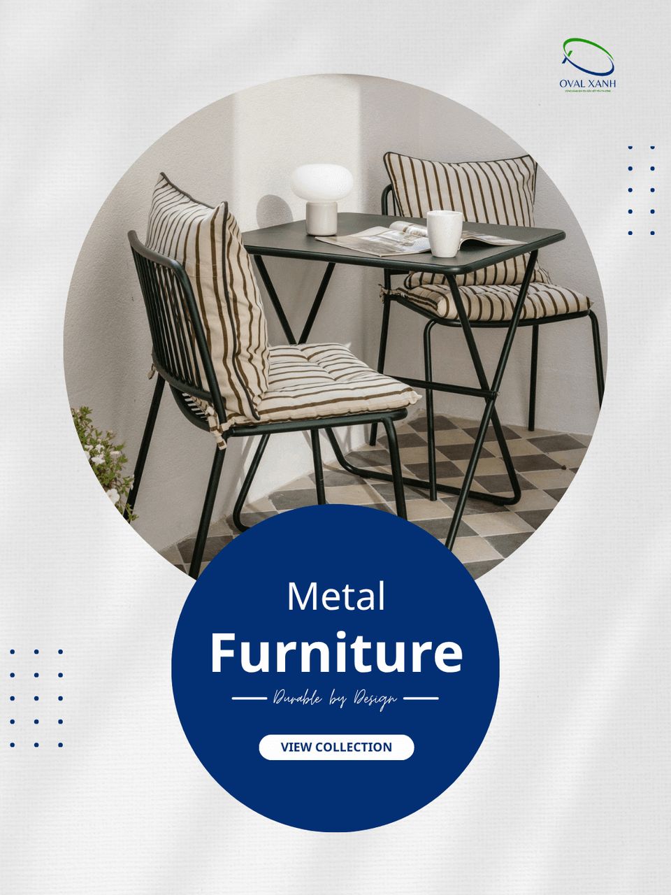 **Bền chắc – dễ phối, lên quán là đẹp 👌**

Khung sắt sơn tĩnh điện, form chắc chắn, đường nét gọn gàng nên vừa đảm bảo độ bền vừa dễ kết hợp với nhiều phong cách nội thất.

Từ bàn ghế café, nhà hàng đến không gian sân vườn, sắt có thể kết hợp cùng **gỗ, nệm, đá hoặc dây đan** để tạo ra nhiều kiểu dáng khác nhau.

✔️ Khung chắc chắn, sử dụng lâu dài
✔️ Sơn tĩnh điện hạn chế bong tróc, han gỉ
✔️ Mẫu mã linh hoạt, dễ tùy chỉnh theo không gian
✔️ Nhận làm theo mẫu và kích thước yêu cầu

📩 Cần mẫu phù hợp với quán hoặc công trình, cứ gửi hình tham khảo bên mình tư vấn nhé.

🎯 207C Nguyễn Xí, P.Bình Thạnh, TP. Hồ Chí Minh
📞  0938 146 086 (CALL/ZALO)
📩  Contact@ovalxanh.com / ovalxanh@gmail.com
🌐  ovalxanh.com / sanxuatbanghecafe.com

#OvalXanh #NoiThatCafe #BanGheCafe #GheSat #BanGheNhaHang #NoiThat #KhungSat #SatSonTinhDien