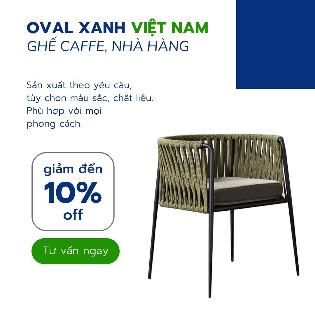 🌿 BÁO GIÁ XƯỞNG OVAL XANH — GHẾ CAFE, NHÀ HÀNG ĐAN MÂY & DÂY DÙ