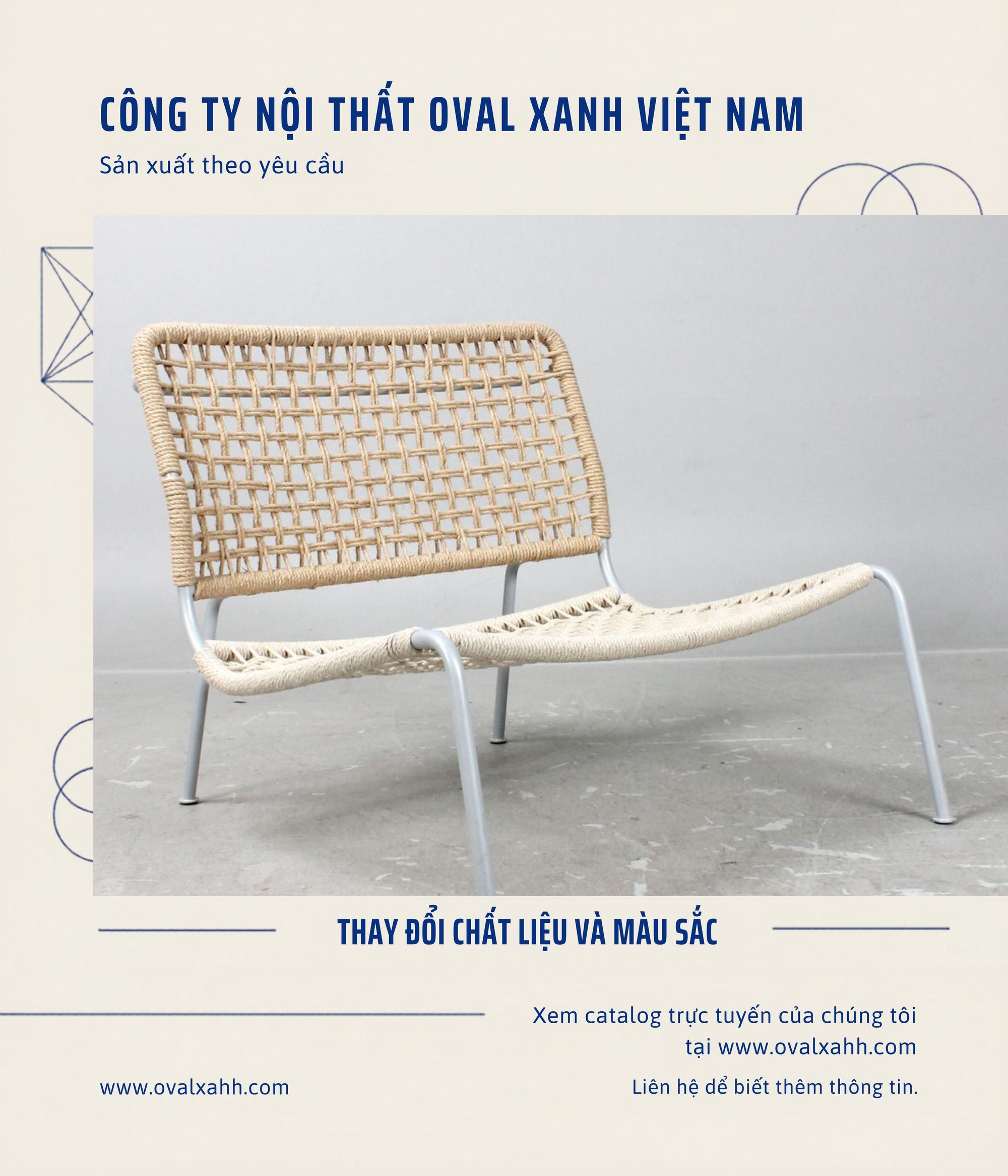 GHẾ ĐAN DÂY CAO CẤP – CHUẨN GU CHO QUÁN CHILL 🪵✨
