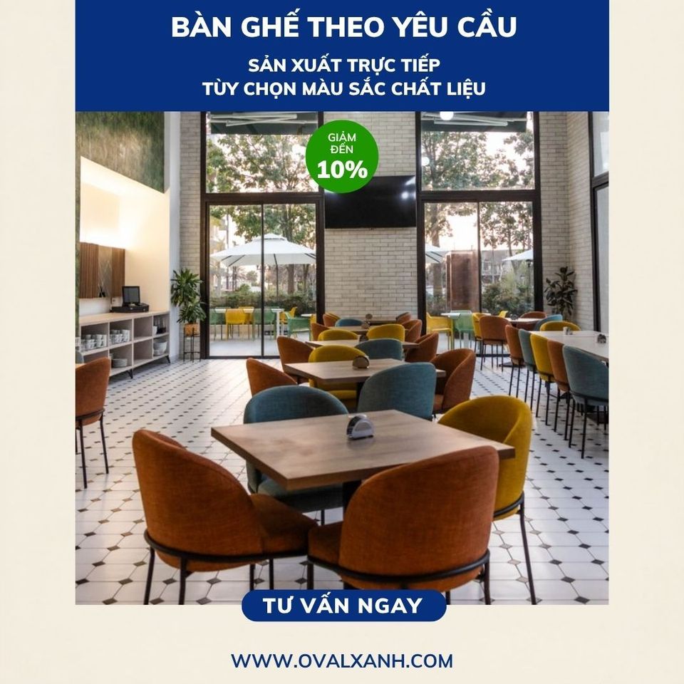 ✨ Giải pháp ghế bọc nỉ/da cao cấp kiến tạo không gian nhà hàng sang trọng
✅ Báo giá giá xưởng: Cung cấp báo giá trực tiếp tận xưởng sản xuất, tối ưu chi phí, không qua mua bán trung gian.
✅ Chiết khấu chốt đơn: Giảm giá 10% off cho đơn hàng dự án, áp dụng chính sách sỉ/lẻ và hỗ trợ chốt đơn nhanh chóng.
✅ Gia công theo bản vẽ: Tùy chỉnh chất liệu vải nỉ/da cao cấp, đa dạng bảng màu bọc ghế và màu sơn tĩnh điện khung chân sắt theo thiết kế.
================================
🎯 207C, Nguyễn Xí, Phường Bình Thạnh, Hồ Chí Minh
📞 Điện thoại: 0903 997496 (Ovalxanh K) (CALL/ZALO)
📩 : contact@ovalxanh.com hoặc ovalxanh@gmail.com
🌐 Website: ovalxanh.com và sanxuatbanghecafe.com
#OvalXanh #Inox #BanGheCafe #DecorQuanCafe #BanGheNhaHang