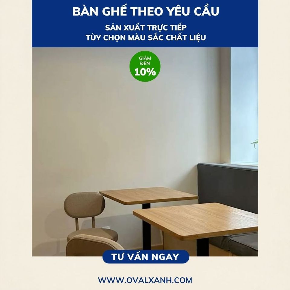 ✨ Giải pháp bàn ghế cafe nhỏ gọn tối ưu diện tích và thẩm mỹ
✅ Báo giá giá xưởng: Cung cấp báo giá trực tiếp tận xưởng sản xuất, tối ưu chi phí, không qua mua bán trung gian.
✅ Chiết khấu chốt đơn: Giảm giá 10% off cho đơn hàng dự án, áp dụng chính sách sỉ/lẻ và hỗ trợ chốt đơn nhanh chóng.
✅ Gia công theo bản vẽ: Tùy chỉnh kích thước mặt bàn tròn/vuông, màu sơn tĩnh điện khung sắt và kiểu dáng ghế cafe chuẩn theo thiết kế.
================================
🎯 207C, Nguyễn Xí, Phường Bình Thạnh, Hồ Chí Minh
📞 Điện thoại: 0903 997496 (Ovalxanh K) (CALL/ZALO)
📩 : contact@ovalxanh.com hoặc ovalxanh@gmail.com
🌐 Website: ovalxanh.com và sanxuatbanghecafe.com
#OvalXanh #Inox #BanGheCafe #DecorQuanCafe #BanGheNhaHang
