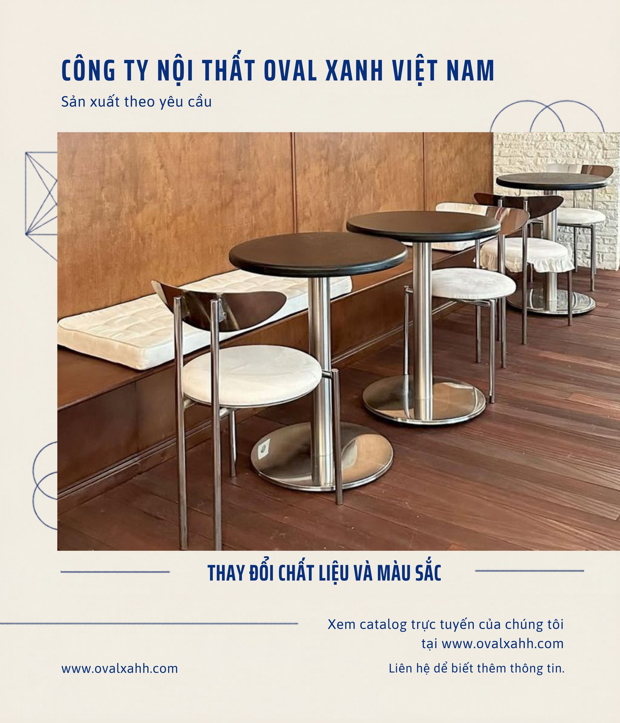 💥 BÁO GIÁ XƯỞNG OVAL XANH — BÀN GHẾ KIM LOẠI CAFE CHIẾT KHẤU CAO!