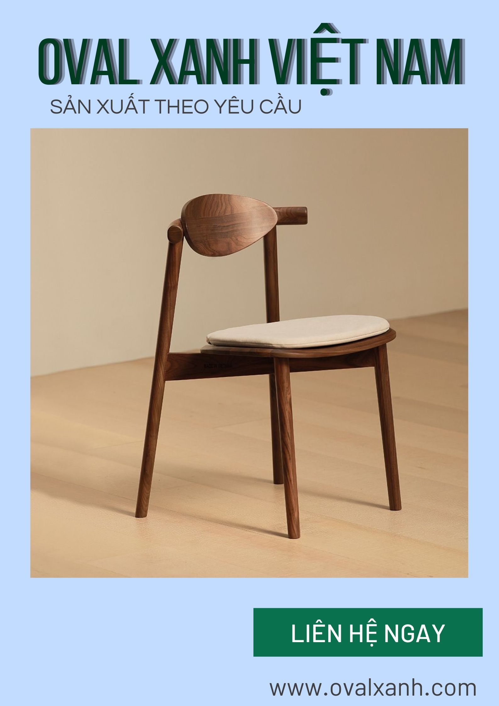 ✨ GHẾ GỖ – VẺ ĐẸP TỰ NHIÊN, BỀN BỈ THEO THỜI GIAN ✨
Ghế gỗ là lựa chọn được yêu thích nhờ thiết kế tinh tế, chất liệu bền đẹp và dễ dàng kết hợp với nhiều phong cách nội thất. Từ quán cà phê, nhà hàng đến gia đình hay văn phòng, mỗi mẫu ghế đều mang đến sự thoải mái, chắc chắn và tạo điểm nhấn sang trọng cho không gian.
Được gia công tỉ mỉ từ chất liệu gỗ chất lượng, sản phẩm có độ bền cao, sử dụng lâu dài và luôn giữ được vẻ đẹp tự nhiên theo thời gian.
✅ Gỗ tự nhiên chắc chắn, bền đẹp
✅ Thiết kế hiện đại, đa dạng mẫu mã
✅ Phù hợp nhiều không gian sử dụng
✅ Hỗ trợ giao hàng tận nơi
================================
🎯 207C, Nguyễn Xí, Phường Bình Thạnh, Hồ Chí Minh
📞 Điện thoại: 0939 546 469 (Trang) (CALL/ZALO)
📩 : contact@ovalxanh.com hoặc ovalxanh@gmail.com
🌐 Website: ovalxanh.com và sanxuatbanghecafe.com
#OvalXanh #BanGheCafe #DecorQuanCafe #BanGheNhaHang  #BanGheKhachSan #BanGheF&B