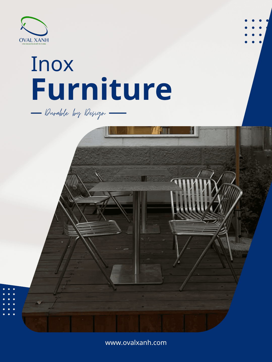 ✨ BỀN BỈ TỪ CHẤT LIỆU – NỔI BẬT TRONG TỪNG KHÔNG GIAN ✨

Bàn ghế inox với thiết kế chắc chắn, hiện đại, dễ vệ sinh và phù hợp cho nhiều không gian từ quán ăn, nhà hàng đến sân vườn.
Đầu tư một lần – sử dụng bền lâu, tiết kiệm chi phí về sau!

📌 Nhận gia công bàn ghế inox theo kích thước và mẫu yêu cầu.

🎯 207C Nguyễn Xí, P.Bình Thạnh, TP. Hồ Chí Minh
📞  0938 146 086 (CALL/ZALO)
📩  Contact@ovalxanh.com / ovalxanh@gmail.com
🌐  ovalxanh.com / sanxuatbanghecafe.com

#banGheInox #NoiThatInox #GiaCongNoiThat #BanGheTheoYeuCau #OvalXanh
