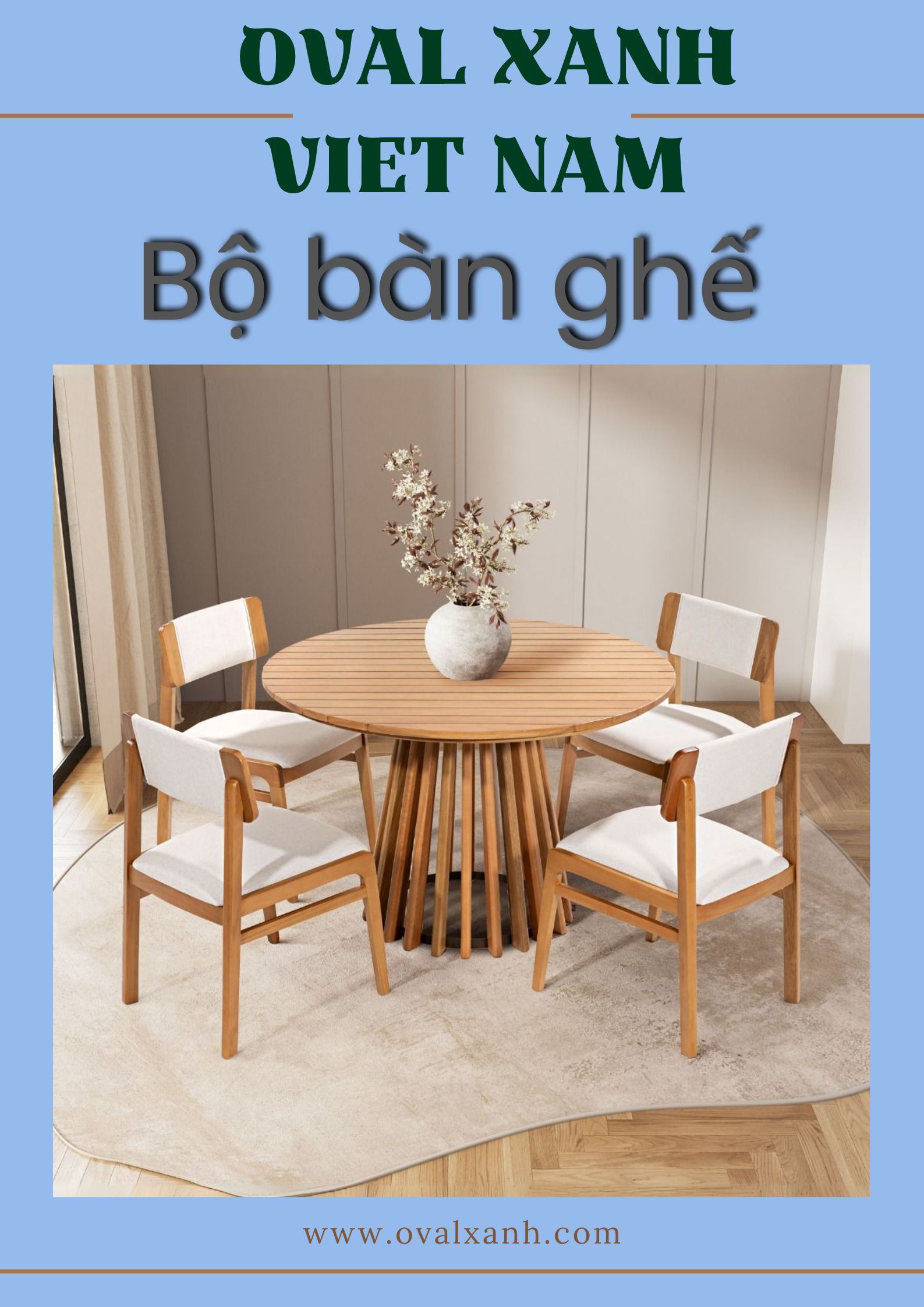 ✨ **Bộ bàn ghế phòng ăn – Nâng tầm không gian sống**

Một bộ bàn ghế đẹp không chỉ mang đến sự tiện nghi mà còn tạo nên những bữa cơm ấm cúng cho cả gia đình.

✔️ Thiết kế hiện đại, phù hợp nhiều phong cách nội thất.
✔️ Chất liệu gỗ bền đẹp, chắc chắn theo thời gian.
✔️ Gia công tỉ mỉ, hoàn thiện sắc nét.
✔️ Nhận sản xuất theo yêu cầu về kích thước, màu sắc và số lượng.
==========================
🎯 207C, Nguyễn Xí, Phường Bình Thạnh, Hồ Chí Minh
📞 Điện thoại: 0939546469 (CALL/ZALO)
📩 : Contact@ovalxanh.com hoặc ovalxanh@gmail.com
🌐 website: ovalxanh.com và sanxuatbanghecafe.com
#OvalXanh #NoiThatCafe #BanGheNhaHang #DecorQuanCafe #InteriorDesign