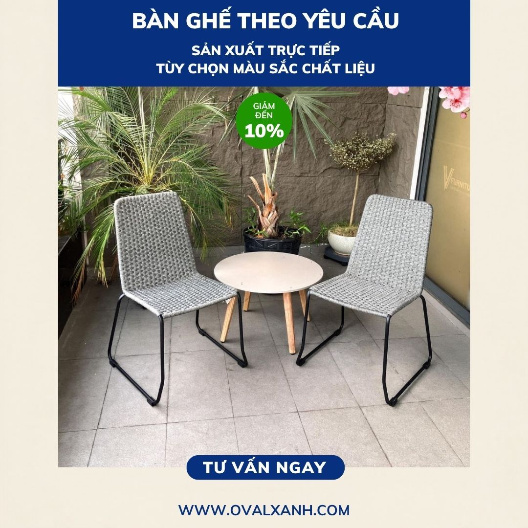 Điểm nhấn thanh lịch cho không gian outdoor & quầy bar ngoài trời

✅ Báo giá giá xưởng gốc: Báo giá giá gốc trực tiếp tận xưởng sản xuất, không qua trung gian buôn bán để tối ưu chi phí.
✅ Chiết khấu giảm giá ưu đãi: Mua bán giá sỉ cực tốt, chiết khấu sâu 10% off cho đơn hàng dự án và chốt đơn công trình.
✅ Gia công theo bản vẽ: Tùy chọn kiểu đan mây nhựa, chiều cao ghế bar và màu sơn khung sắt để chốt đơn đúng thiết kế.
================================
🎯 207C, Nguyễn Xí, Phường Bình Thạnh, Hồ Chí Minh
📞 Điện thoại: 0939 546 469 (Trang) (CALL/ZALO)
📩 : contact@ovalxanh.com hoặc ovalxanh@gmail.com
🌐 Website: ovalxanh.com và sanxuatbanghecafe.com
#OvalXanh #Inox #BanGheCafe #DecorQuanCafe #BanGheNhaHang