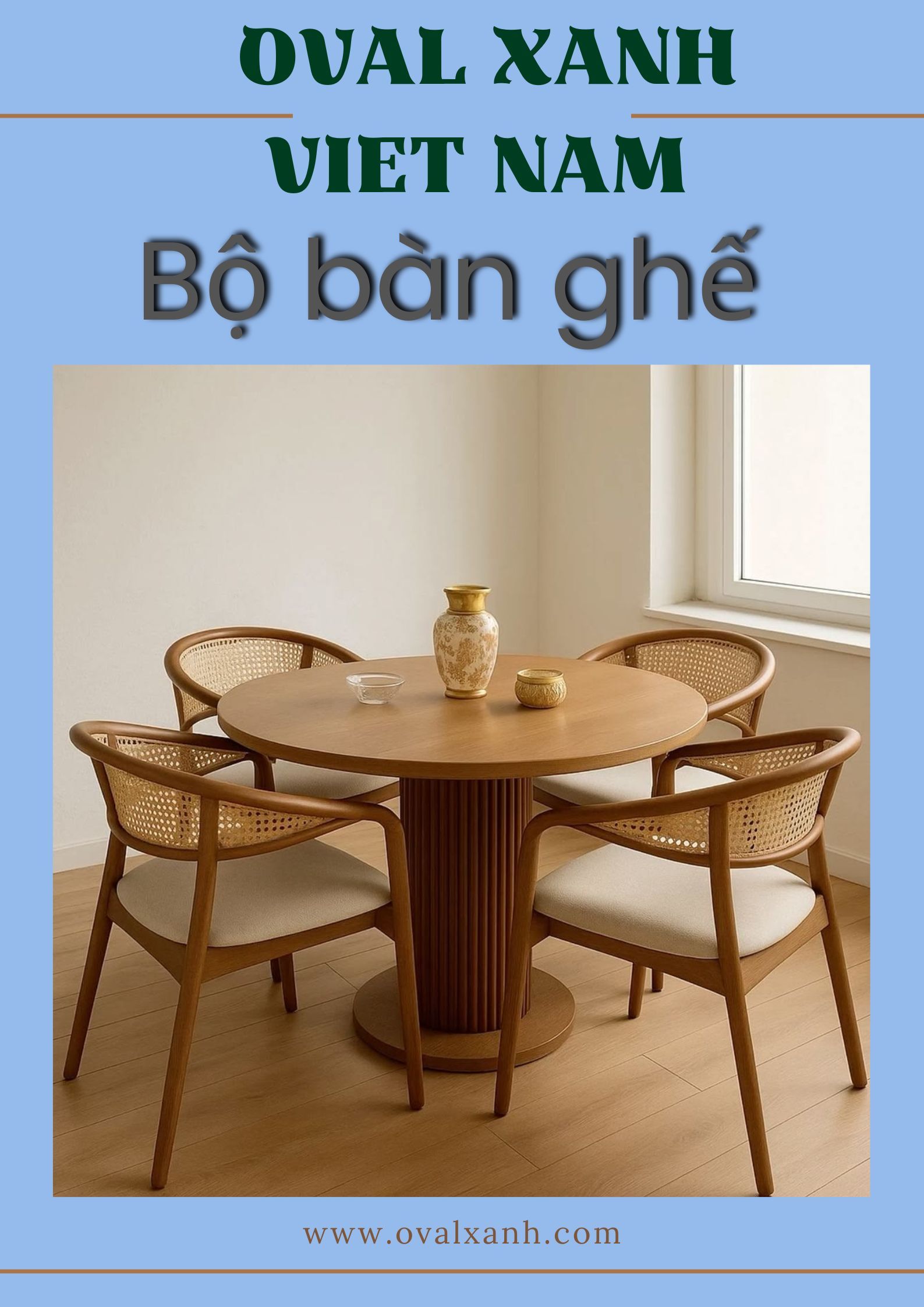 ✨ **Bộ bàn ghế phòng ăn – Nâng tầm không gian sống**

Một bộ bàn ghế đẹp không chỉ mang đến sự tiện nghi mà còn tạo nên những bữa cơm ấm cúng cho cả gia đình.

✔️ Thiết kế hiện đại, phù hợp nhiều phong cách nội thất.
✔️ Chất liệu gỗ bền đẹp, chắc chắn theo thời gian.
✔️ Gia công tỉ mỉ, hoàn thiện sắc nét.
✔️ Nhận sản xuất theo yêu cầu về kích thước, màu sắc và số lượng.
==========================
🎯 207C, Nguyễn Xí, Phường Bình Thạnh, Hồ Chí Minh
📞 Điện thoại: 0939546469 (CALL/ZALO)
📩 : Contact@ovalxanh.com hoặc ovalxanh@gmail.com
🌐 website: ovalxanh.com và sanxuatbanghecafe.com
#OvalXanh #NoiThatCafe #BanGheNhaHang #DecorQuanCafe #InteriorDesign