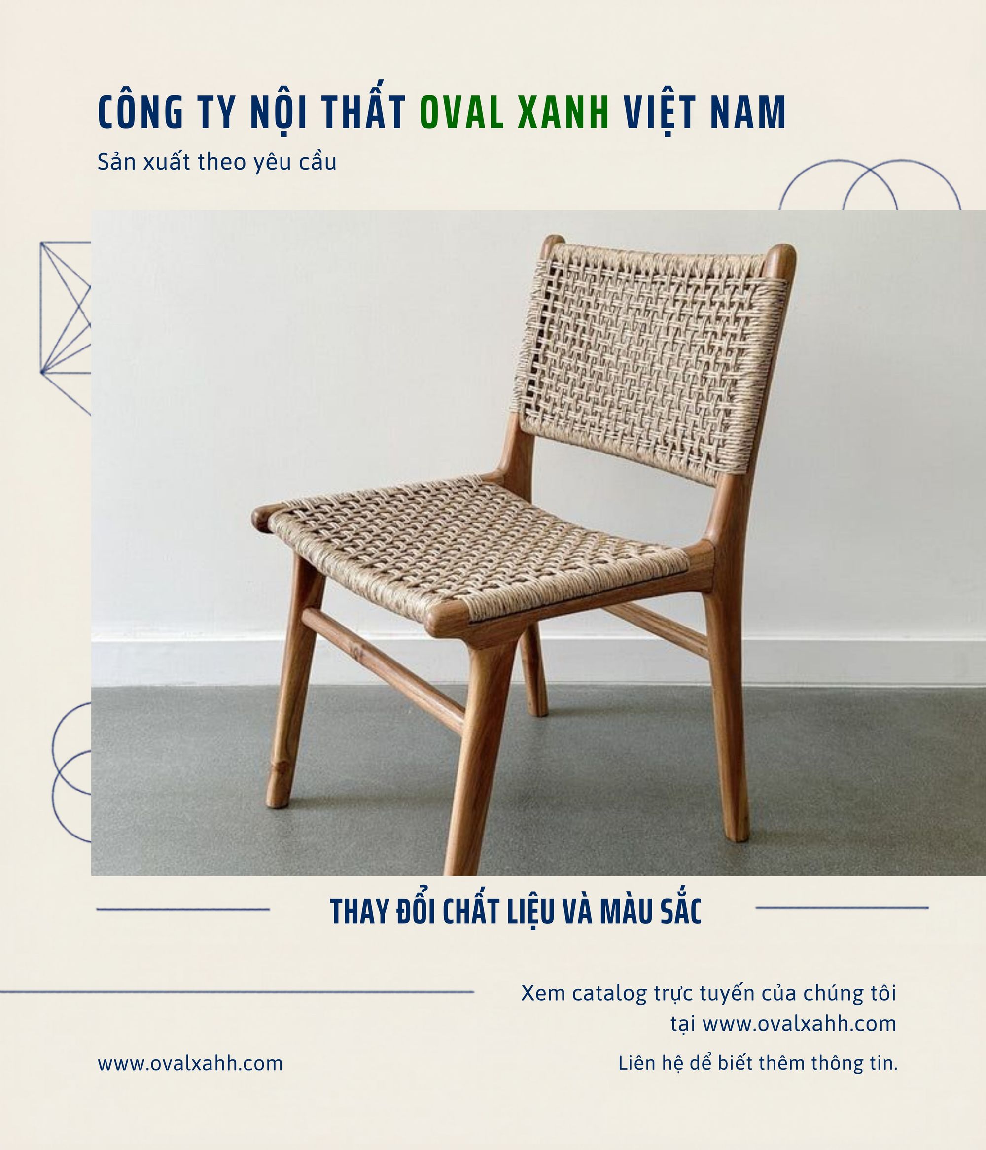 GHẾ ĐAN DÂY CAO CẤP – CHUẨN GU CHO QUÁN CHILL 🪵✨