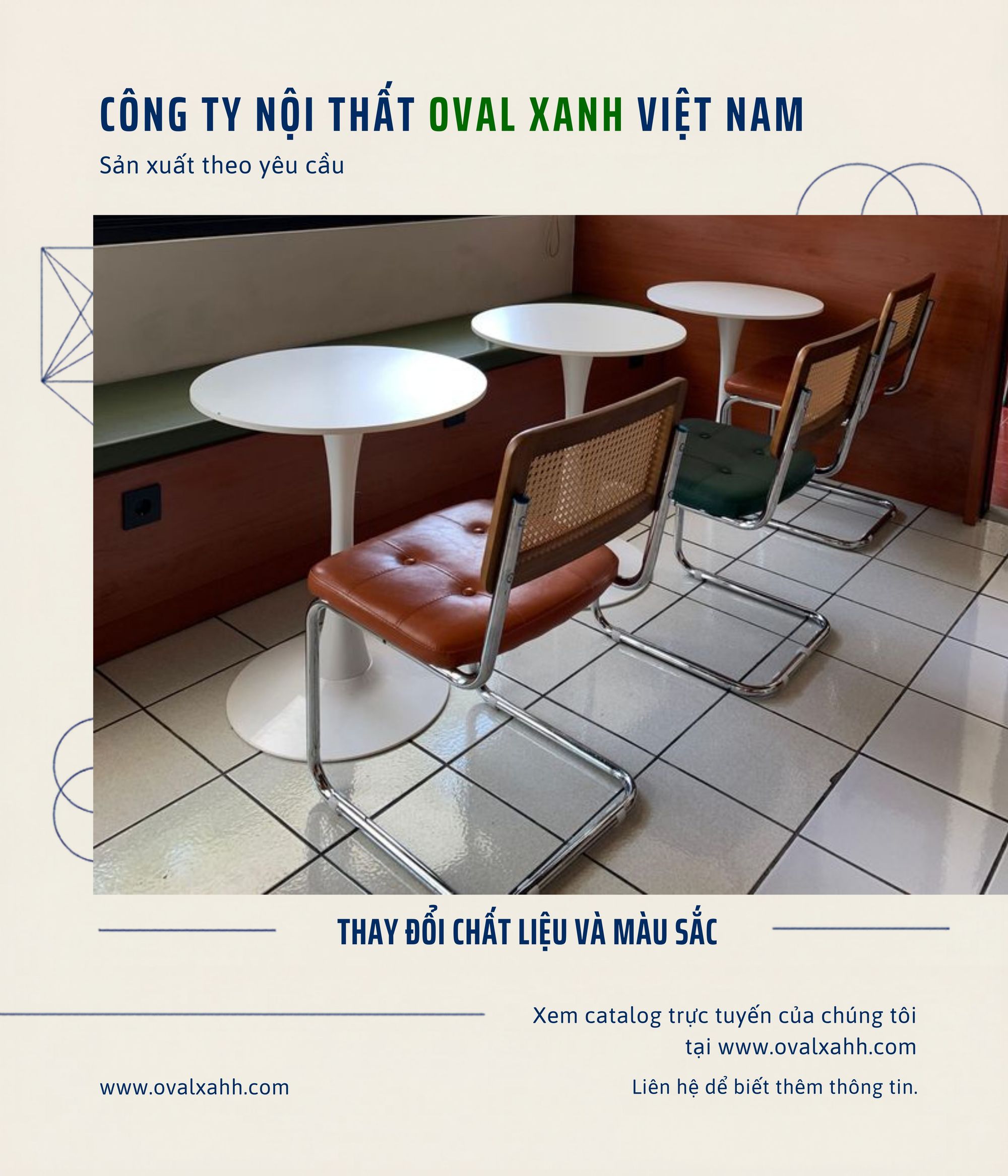 💥 BÁO GIÁ XƯỞNG OVAL XANH — BÀN GHẾ KIM LOẠI CAFE CHIẾT KHẤU CAO!