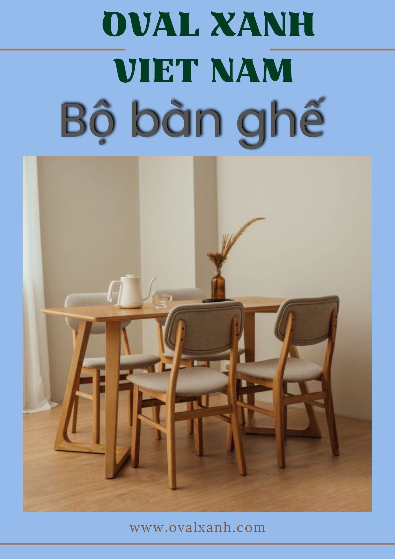 ✨ **Bộ bàn ghế phòng ăn – Nâng tầm không gian sống**

Một bộ bàn ghế đẹp không chỉ mang đến sự tiện nghi mà còn tạo nên những bữa cơm ấm cúng cho cả gia đình.

✔️ Thiết kế hiện đại, phù hợp nhiều phong cách nội thất.
✔️ Chất liệu gỗ bền đẹp, chắc chắn theo thời gian.
✔️ Gia công tỉ mỉ, hoàn thiện sắc nét.
✔️ Nhận sản xuất theo yêu cầu về kích thước, màu sắc và số lượng.
==========================
🎯 207C, Nguyễn Xí, Phường Bình Thạnh, Hồ Chí Minh
📞 Điện thoại: 0939546469 (CALL/ZALO)
📩 : Contact@ovalxanh.com hoặc ovalxanh@gmail.com
🌐 website: ovalxanh.com và sanxuatbanghecafe.com
#OvalXanh #NoiThatCafe #BanGheNhaHang #DecorQuanCafe #InteriorDesign