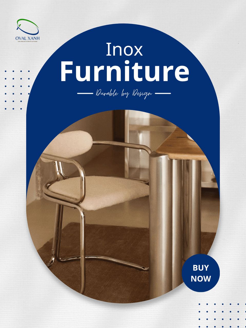 ✨ **Tinh tế trong thiết kế – Bền đẹp theo thời gian**

Sự kết hợp giữa inox sáng bóng và kiểu dáng hiện đại mang đến vẻ đẹp sang trọng, gọn gàng cho mọi không gian. Không chỉ có tính thẩm mỹ cao, chất liệu inox còn dễ vệ sinh, hạn chế ăn mòn và phù hợp với nhu cầu sử dụng lâu dài.

Phù hợp cho quán café, nhà hàng, khách sạn hay không gian gia đình theo phong cách hiện đại.

📩 Inbox Oval Xanh để được tư vấn mẫu mã, kích thước và báo giá phù hợp nhé!

🎯 207C Nguyễn Xí, P.Bình Thạnh, TP. Hồ Chí Minh
📞  0938 146 086 (CALL/ZALO)
📩  Contact@ovalxanh.com / ovalxanh@gmail.com
🌐  ovalxanh.com / sanxuatbanghecafe.com

#OvalXanh #NoiThatCafe #NoiThatNhaHang #BanGheInox #ThietKeNoiThat