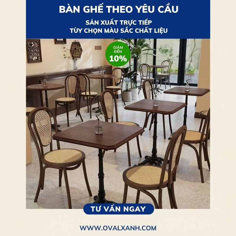 ✨ Giải pháp bàn ghế cafe nhỏ gọn tối ưu diện tích và thẩm mỹ
✅ Báo giá giá xưởng: Cung cấp báo giá trực tiếp tận xưởng sản xuất, tối ưu chi phí, không qua mua bán trung gian.
✅ Chiết khấu chốt đơn: Giảm giá 10% off cho đơn hàng dự án, áp dụng chính sách sỉ/lẻ và hỗ trợ chốt đơn nhanh chóng.
✅ Gia công theo bản vẽ: Tùy chỉnh kích thước mặt bàn tròn/vuông, màu sơn tĩnh điện khung sắt và kiểu dáng ghế cafe chuẩn theo thiết kế.
================================
🎯 207C, Nguyễn Xí, Phường Bình Thạnh, Hồ Chí Minh
📞 Điện thoại: 0903 997496 (Ovalxanh K) (CALL/ZALO)
📩 : contact@ovalxanh.com hoặc ovalxanh@gmail.com
🌐 Website: ovalxanh.com và sanxuatbanghecafe.com
#OvalXanh #Inox #BanGheCafe #DecorQuanCafe #BanGheNhaHang