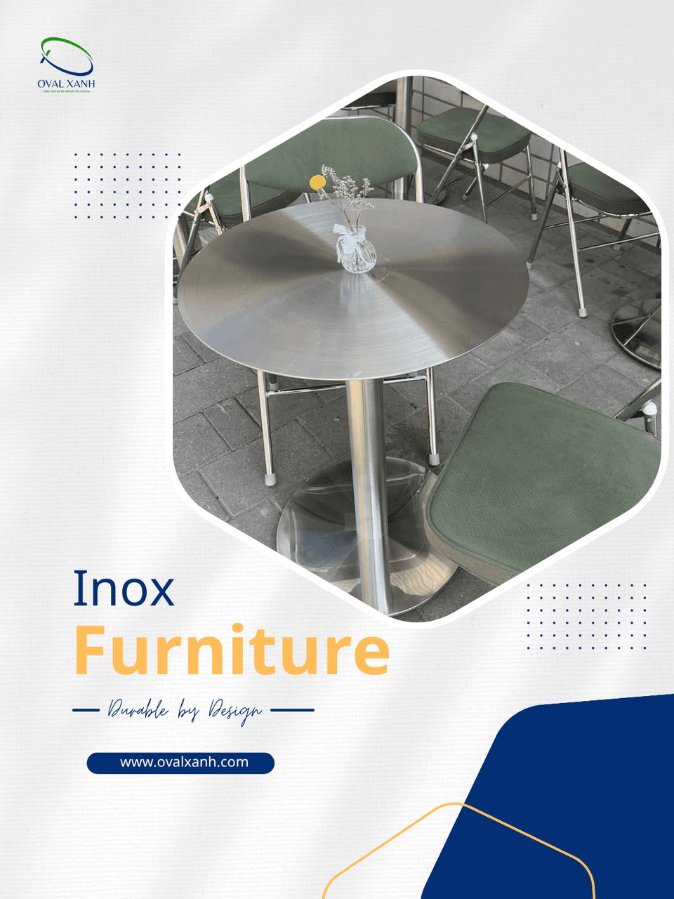 ✨ BÀN GHẾ INOX – BỀN ĐẸP, DỄ DÙNG, HỢP MỌI KHÔNG GIAN

Không gian quán cần một bộ bàn ghế bền, chắc mà vẫn đẹp?
👉 Bàn ghế inox là lựa chọn đáng cân nhắc cho nhà hàng, quán café, sân vườn và khu vực ngoài trời.

✔️ Khung inox chắc chắn – chịu lực tốt, sử dụng lâu dài
✔️ Bề mặt dễ vệ sinh – phù hợp môi trường ăn uống, sử dụng thường xuyên
✔️ Thiết kế gọn gàng, hiện đại – dễ phối với nhiều phong cách nội thất
✔️ Ứng dụng linh hoạt – từ quán café, nhà hàng đến sân vườn, ban công
✔️ Nhận làm theo kích thước & số lượng theo nhu cầu dự án

🎯 207C Nguyễn Xí, P.Bình Thạnh, TP. Hồ Chí Minh
📞  0938 146 086 (CALL/ZALO)
📩  Contact@ovalxanh.com / ovalxanh@gmail.com
🌐  ovalxanh.com / sanxuatbanghecafe.com

#OvalXanh #BanGheInox #BanGheNhaHang #BanGheCafe #NoiThatNhaHang #NoiThatCafe #BanGheNgoaiTroi #NoiThatQuanCafe