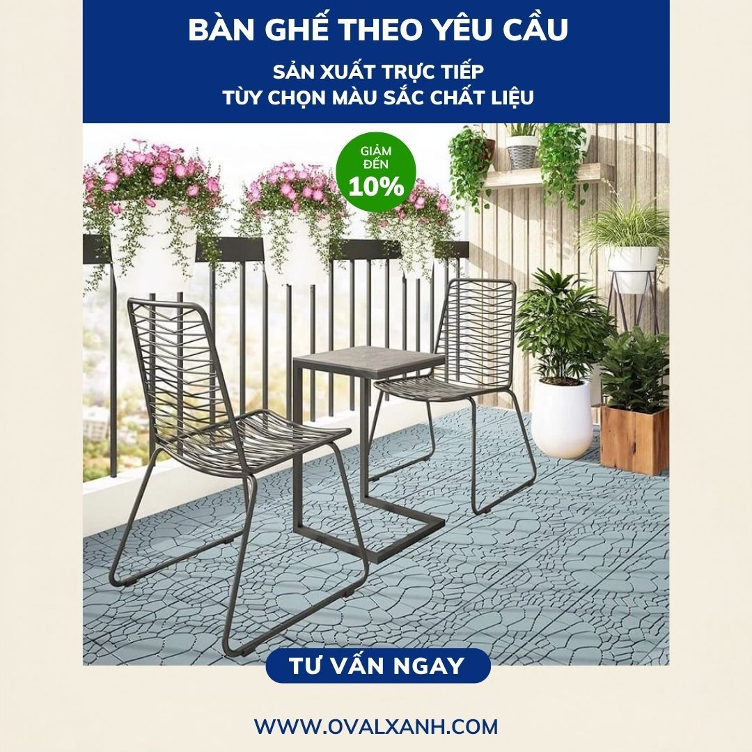 Điểm nhấn thanh lịch cho không gian outdoor & quầy bar ngoài trời

✅ Báo giá giá xưởng gốc: Báo giá giá gốc trực tiếp tận xưởng sản xuất, không qua trung gian buôn bán để tối ưu chi phí.
✅ Chiết khấu giảm giá ưu đãi: Mua bán giá sỉ cực tốt, chiết khấu sâu 10% off cho đơn hàng dự án và chốt đơn công trình.
✅ Gia công theo bản vẽ: Tùy chọn kiểu đan mây nhựa, chiều cao ghế bar và màu sơn khung sắt để chốt đơn đúng thiết kế.
================================
🎯 207C, Nguyễn Xí, Phường Bình Thạnh, Hồ Chí Minh
📞 Điện thoại: 0939 546 469 (Trang) (CALL/ZALO)
📩 : contact@ovalxanh.com hoặc ovalxanh@gmail.com
🌐 Website: ovalxanh.com và sanxuatbanghecafe.com
#OvalXanh #Inox #BanGheCafe #DecorQuanCafe #BanGheNhaHang