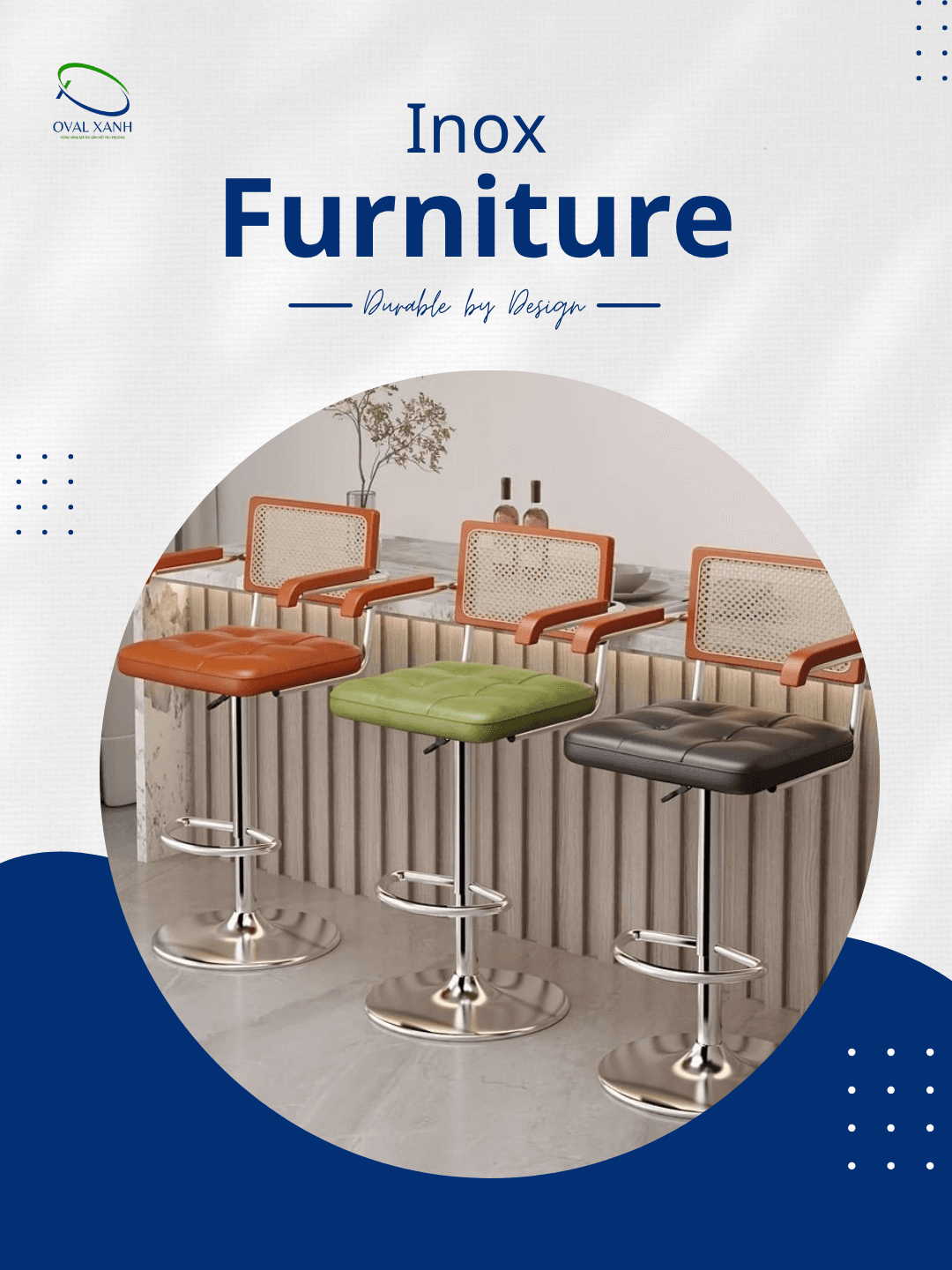 ✨ BỀN ĐẸP, HIỆN ĐẠI, DÙNG LÂU DÀI ✨

Inox mang lại vẻ ngoài gọn gàng, hiện đại nhưng vẫn đảm bảo độ bền cao, phù hợp cho nhiều không gian từ nhà ở, căn hộ đến nhà hàng, café, khách sạn.

🔹 Khung inox chắc chắn, kết cấu ổn định
🔹 Bề mặt sáng đẹp, dễ vệ sinh
🔹 Hạn chế gỉ sét, phù hợp sử dụng lâu dài
🔹 Có thể kết hợp gỗ, đá, da/nệm để tạo nhiều phong cách khác nhau
🔹 Nhận sản xuất theo mẫu & kích thước yêu cầu

📩 Cần tư vấn mẫu, kích thước hoặc báo giá, inbox để bên em hỗ trợ nhé!

🎯 207C Nguyễn Xí, P.Bình Thạnh, TP. Hồ Chí Minh
📞  0938 146 086 (CALL/ZALO)
📩  Contact@ovalxanh.com / ovalxanh@gmail.com
🌐  ovalxanh.com / sanxuatbanghecafe.com

#OvalXanh #NoiThatInox #BanGheInox #GheInox #BanInox #NoiThatNhaHang #NoiThatCafe #NoiThatKhachSan #BanGheTheoYeuCau