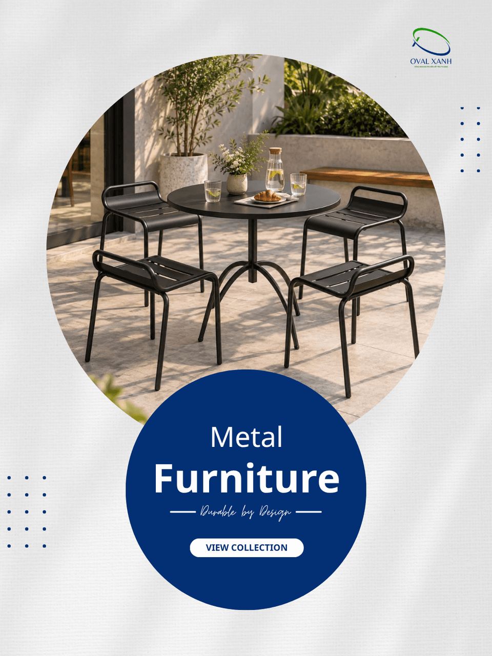 **Bền chắc – dễ phối, lên quán là đẹp 👌**

Khung sắt sơn tĩnh điện, form chắc chắn, đường nét gọn gàng nên vừa đảm bảo độ bền vừa dễ kết hợp với nhiều phong cách nội thất.

Từ bàn ghế café, nhà hàng đến không gian sân vườn, sắt có thể kết hợp cùng **gỗ, nệm, đá hoặc dây đan** để tạo ra nhiều kiểu dáng khác nhau.

✔️ Khung chắc chắn, sử dụng lâu dài
✔️ Sơn tĩnh điện hạn chế bong tróc, han gỉ
✔️ Mẫu mã linh hoạt, dễ tùy chỉnh theo không gian
✔️ Nhận làm theo mẫu và kích thước yêu cầu

📩 Cần mẫu phù hợp với quán hoặc công trình, cứ gửi hình tham khảo bên mình tư vấn nhé.

🎯 207C Nguyễn Xí, P.Bình Thạnh, TP. Hồ Chí Minh
📞  0938 146 086 (CALL/ZALO)
📩  Contact@ovalxanh.com / ovalxanh@gmail.com
🌐  ovalxanh.com / sanxuatbanghecafe.com

#OvalXanh #NoiThatCafe #BanGheCafe #GheSat #BanGheNhaHang #NoiThat #KhungSat #SatSonTinhDien